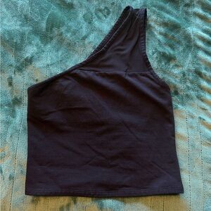 Express Asymmetrical Black Tank Top